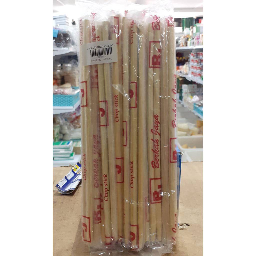 Sumpit Kayu 15 Pasang