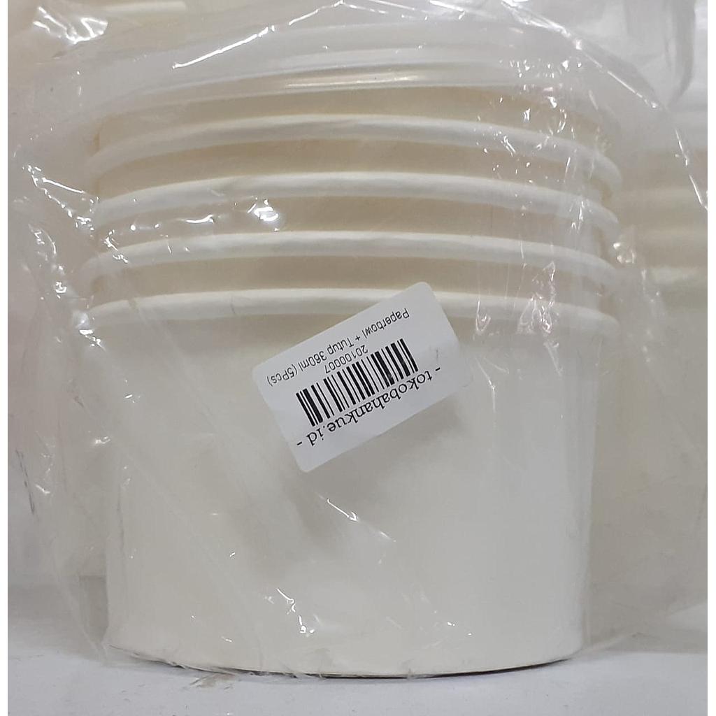 Paperbowl + Tutup 360ml (5Pcs)