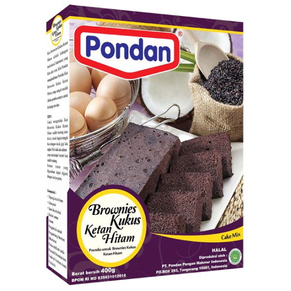 Pondan Brownies Kukus Ketan Hitam