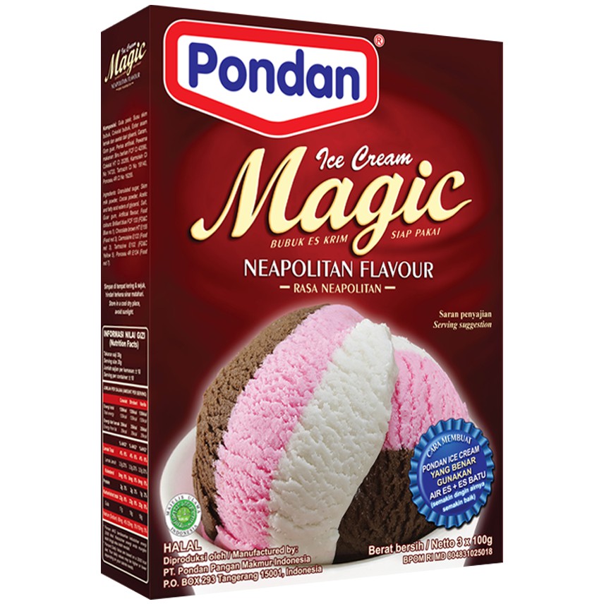 Pondan Ice Cream Neopolitan 300Gram