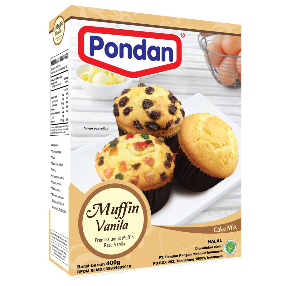 Pondan Muffin Vanilla
