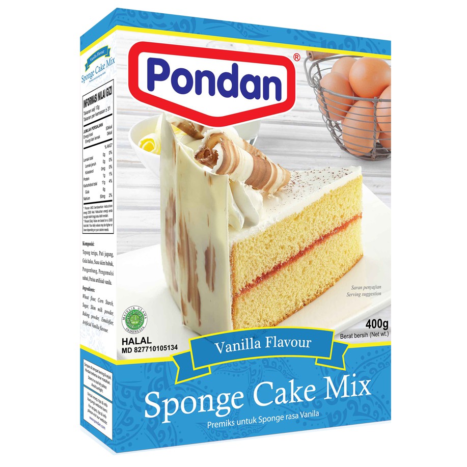 Pondan Sponge Vanilla 400Gr