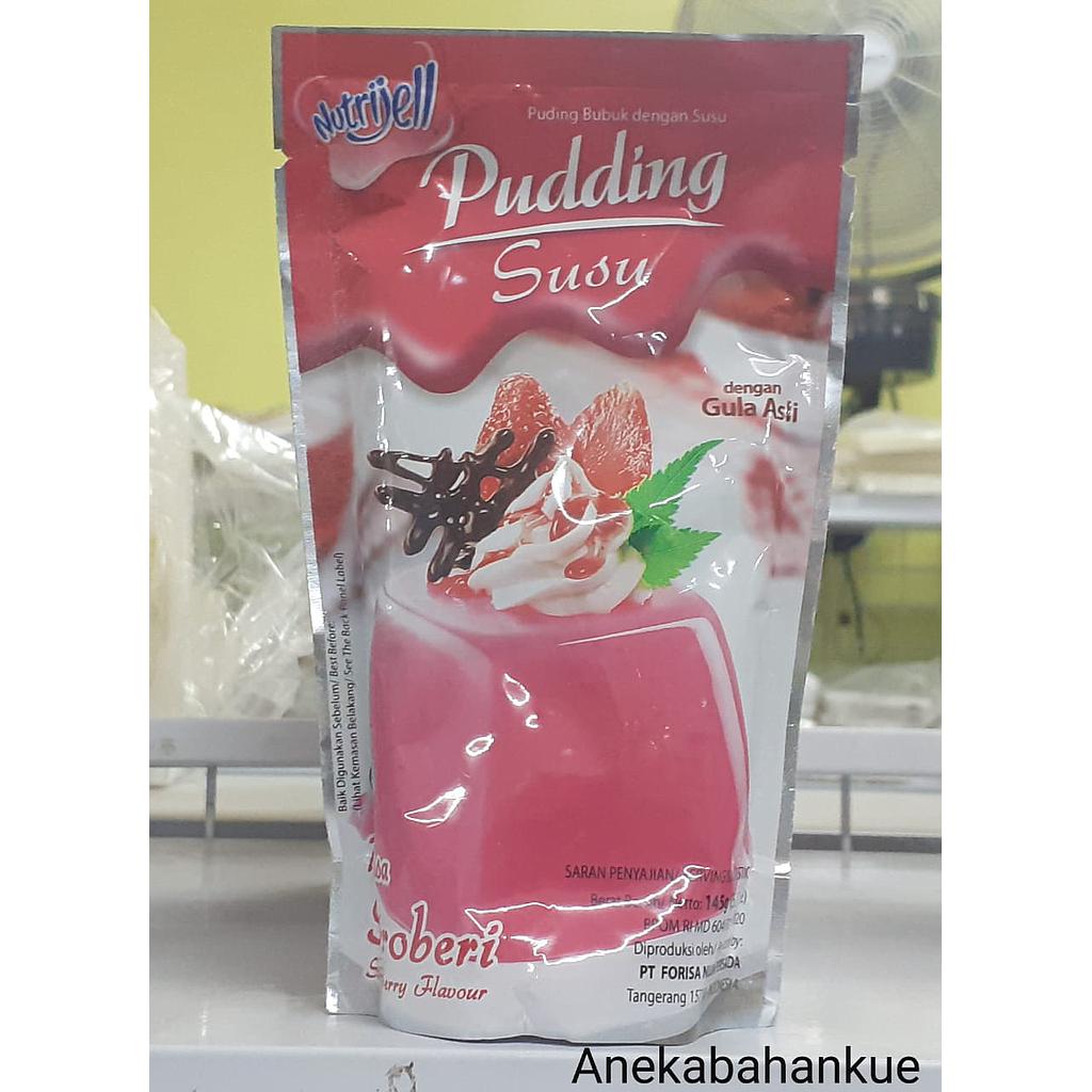 Puding Susu Strawberry